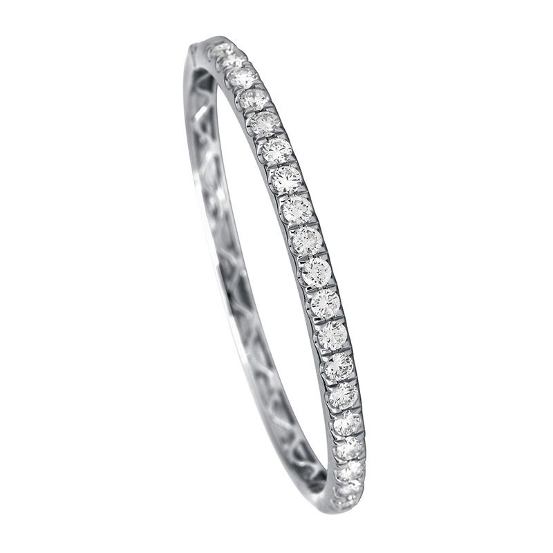 18K White Gold 19=4CTW Diamond Bracelet