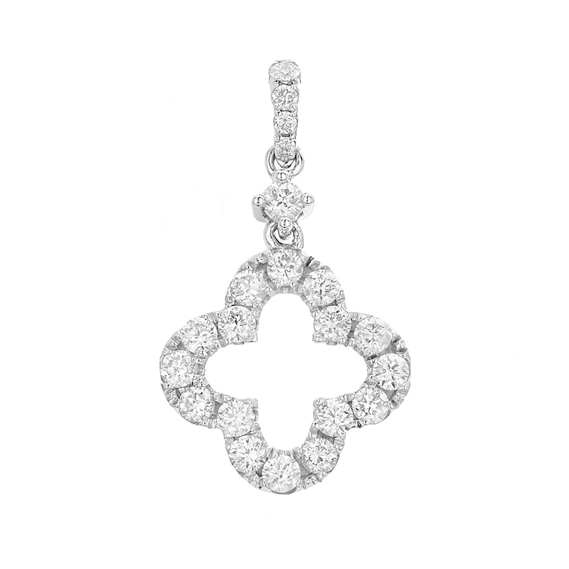 18K White Gold 1/2CTW Quadtre Necklace