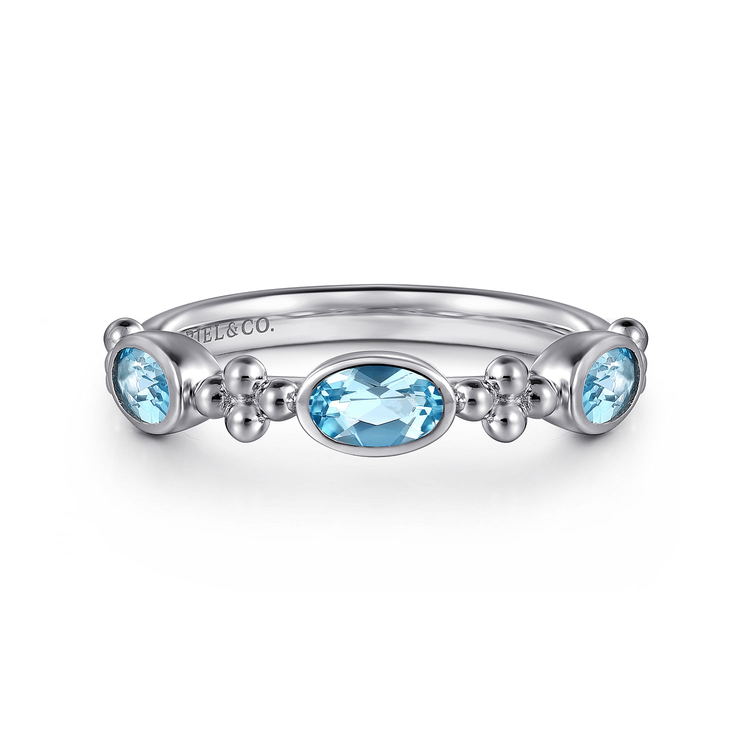 925 Sterling Silver Bujukan Blue Topaz Fashion Ladies Ring